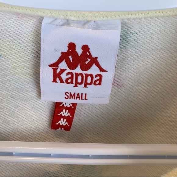 Kappa sz S Cropped Floral Hawaiian Orchid Logo Long Sleeve Sweatshirt Top - Picture 6 of 9